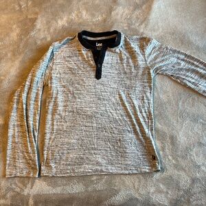 Lee Black and Gray Striped Shirt